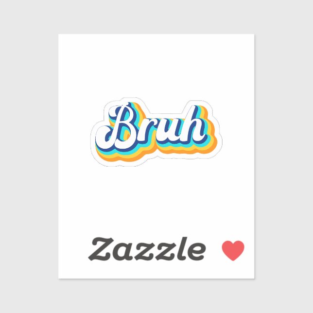 Retro Bruh Sticker (Sheet)