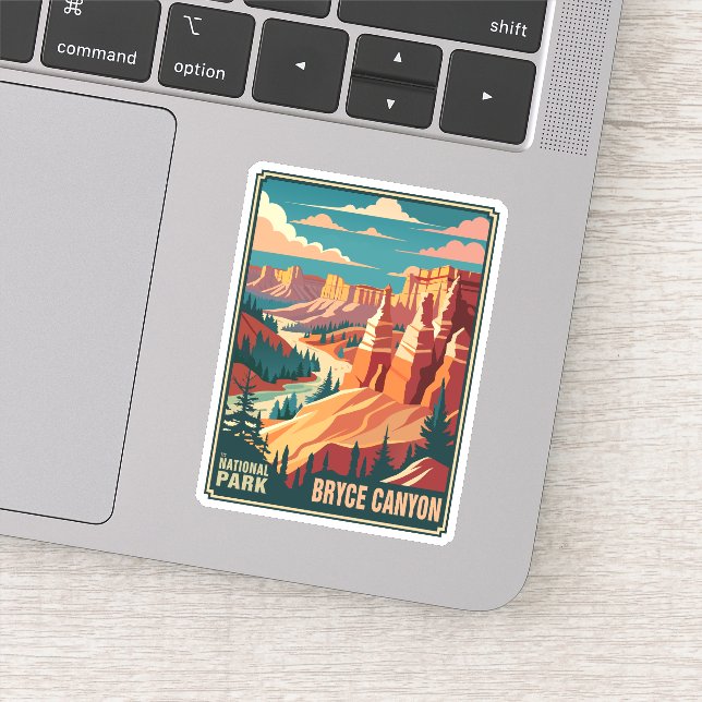 Retro Bryce Canyon National Park Sticker (Detail)