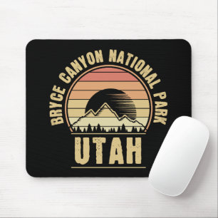 Retro Bryce Canyon National Park Utah Mouse Pad