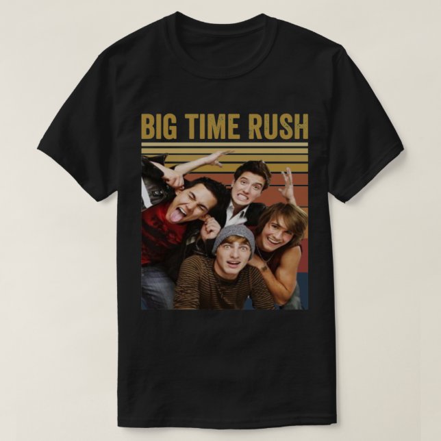 Retro BTR Big Time Rush Band Music Gift Men Women  T-Shirt (Design Front)