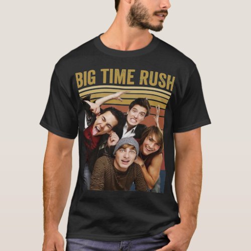 Retro BTR Big Time Rush Band Music Gift Men Women  T_Shirt