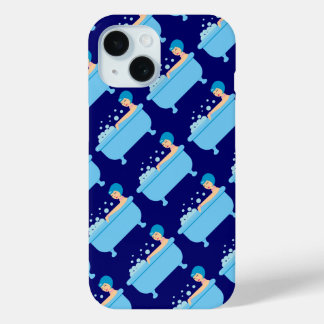 Retro Bubble Bath Girl iPhone Case