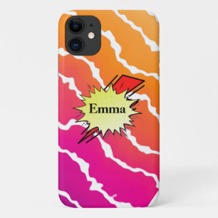 Retro Bubble Comic Pop Colorful Abstract Design iPhone 11 Case