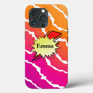 Retro Bubble Comic Pop Colorful Abstract Design iPhone 13 Pro Case