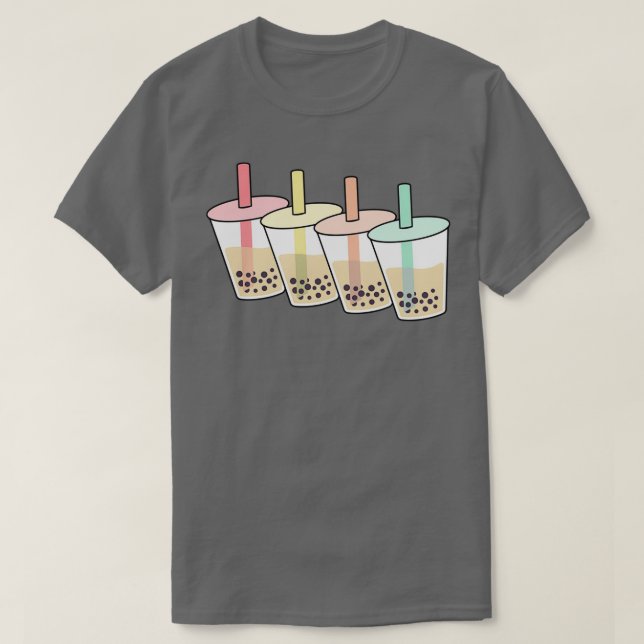 Retro Bubble Tea Shirts Women Boba Milk Tea Shirt  (Design Front)