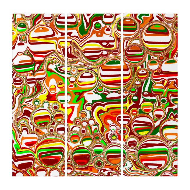 Retro Bubbles Abstract Modern Art   (Front)