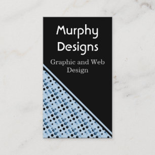 Retro Bubbles Business Card, Light Blue Card