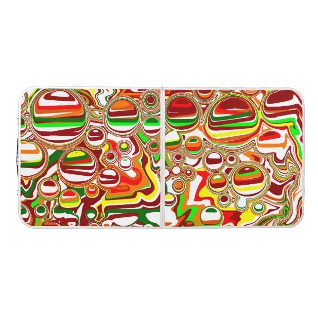 Retro Bubbles Digital Art   Beer Pong Table (Top)