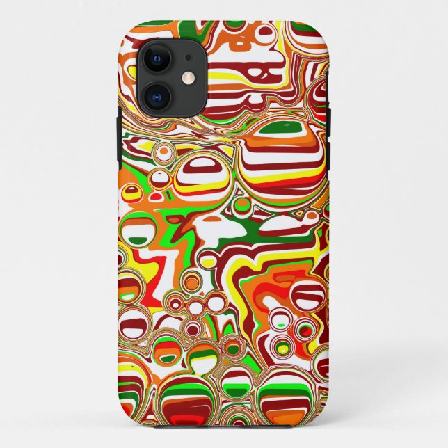 Retro Bubbles Digital Art    Case-Mate iPhone Case (Back)