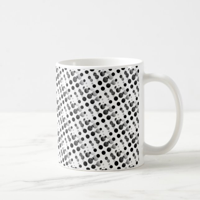 Retro Bubbles Mug, Metallic Gray Coffee Mug (Right)