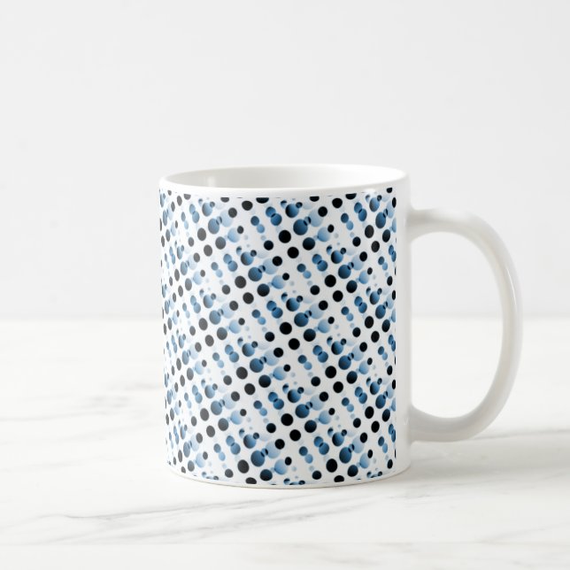 Retro Bubbles Mug, Royal Blue Coffee Mug (Right)