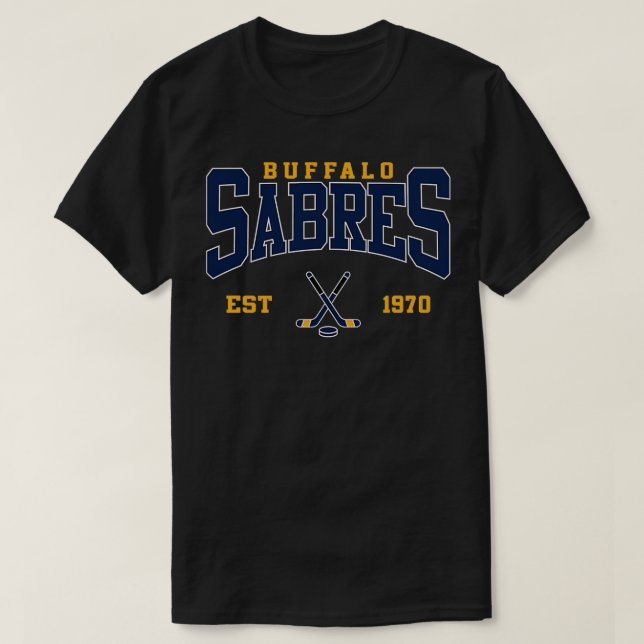 Retro Buffalo Hockey T-Shirt (Design Front)