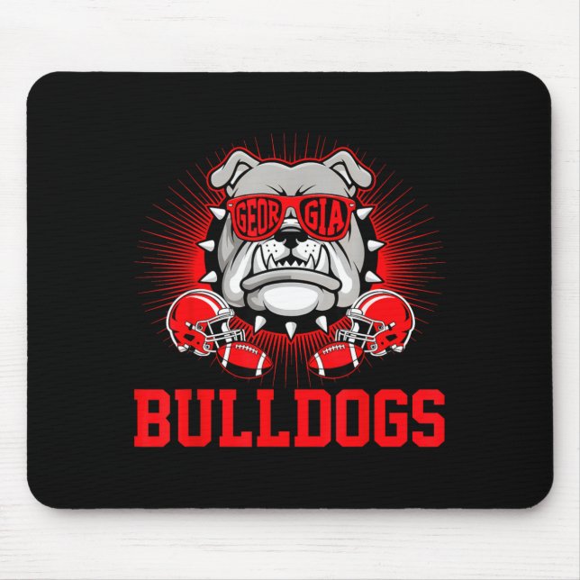 Retro Bulldogs Tees Cute Bulldogs Men Women Boy Ki Mouse Pad (Front)