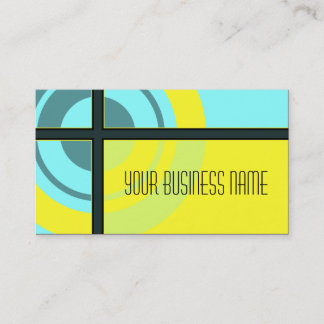 retro bullseye business card
