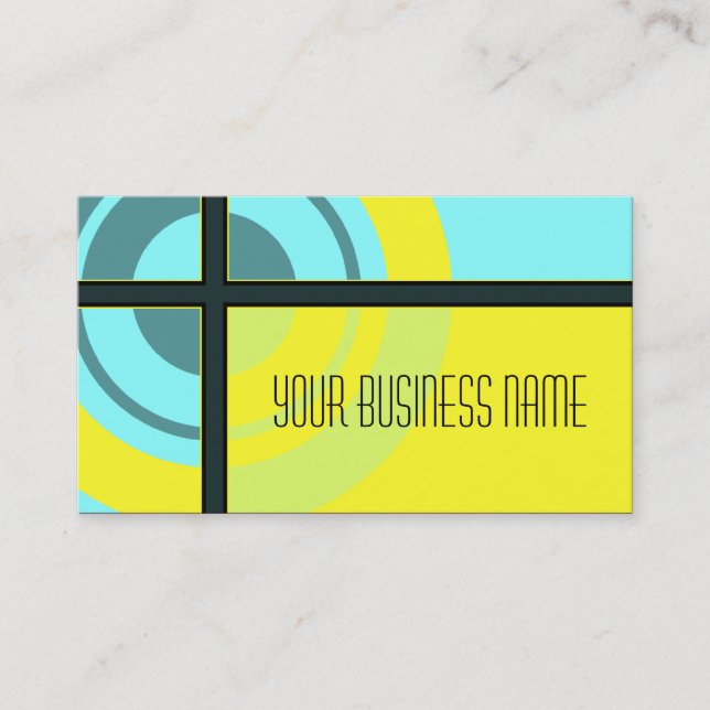 retro bullseye business card (Front)