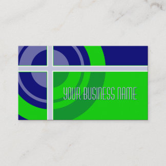 retro bullseye business card