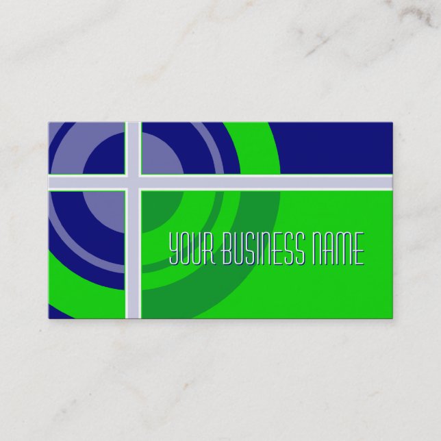 retro bullseye business card (Front)