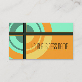 retro bullseye business card