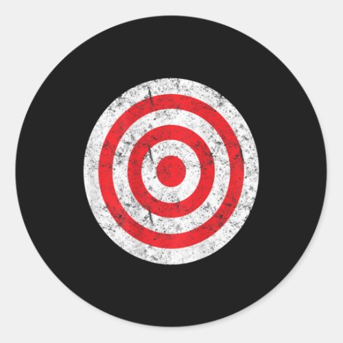 Retro Bullseye Target Bulls Eye Fun Gift Classic Round Sticker