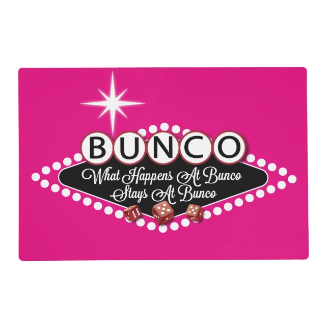 Retro Bunco Game Night Dice Mat (Front)