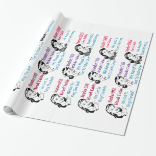 Retro Bunco Table Cards Gift Wrap