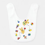 Retro Bunnies Baby Bib