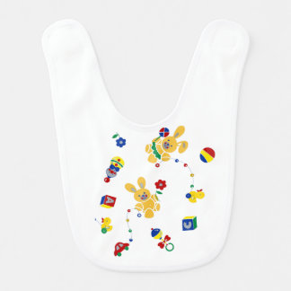 Retro Bunnies Baby Bib