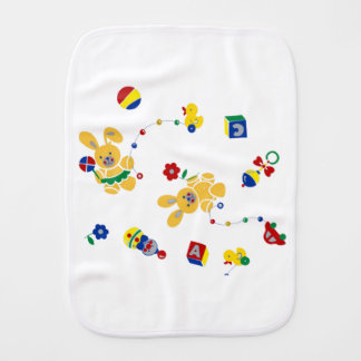 Retro Bunny Burp Cloth
