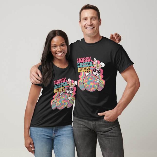 Retro Bunny Disco Hoppy Easter T-Shirt (Unisex)