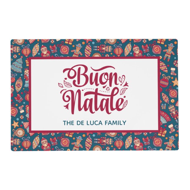 Retro Buon Natale Placemat (Front)