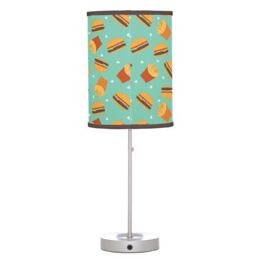 Retro Burger and Fries Table Lamp (Back)