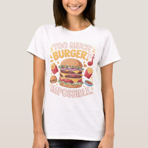 Retro Burger Lover Typography Design for Foodie T-Shirt