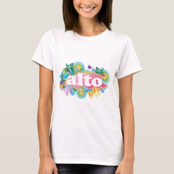 Retro Burst Alto Singer Choir Gift T-shirt by madconductor at Zazzle