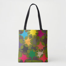 "Retro Burst" Color Pop Tote Bag