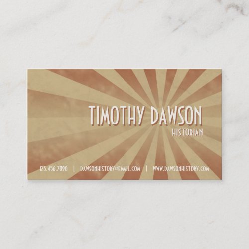 Retro Burst - Red Business Card