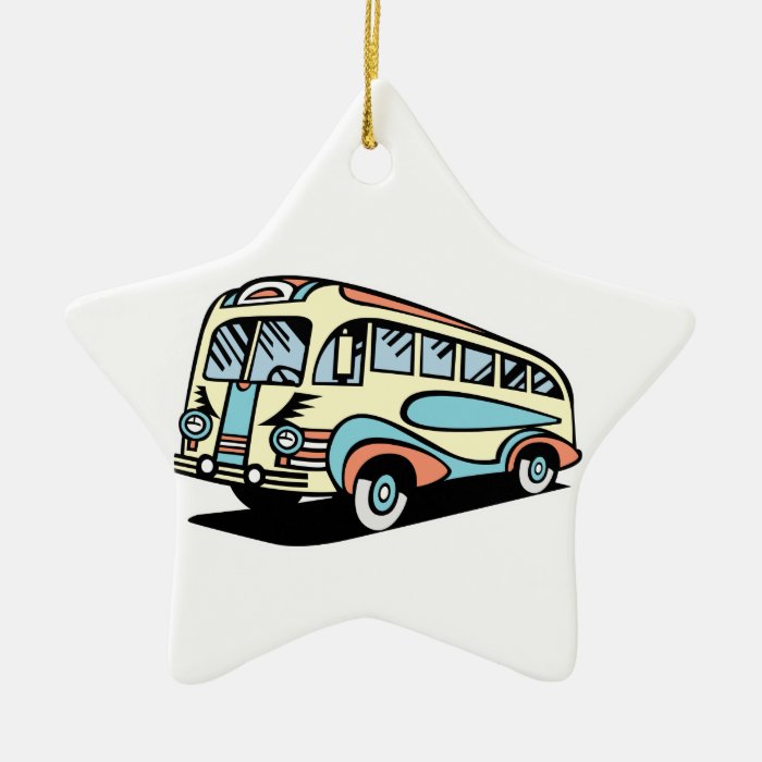 retro bus motor coach ornaments