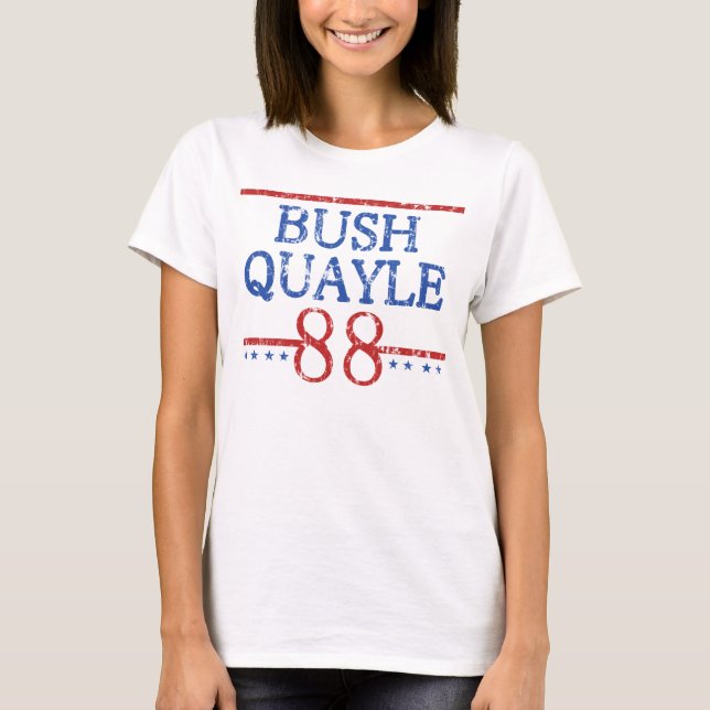 Retro Bush Quayle 88 Election T-Shirt (Front)