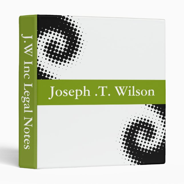 Retro Business Binder green (Front/Spine)