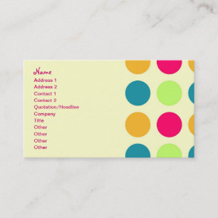 Retro Business Candy Dotted Pattern Card