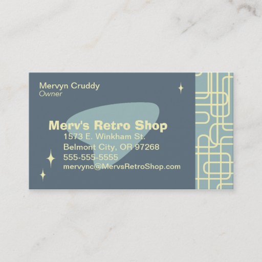 Customizable Retro Business Card