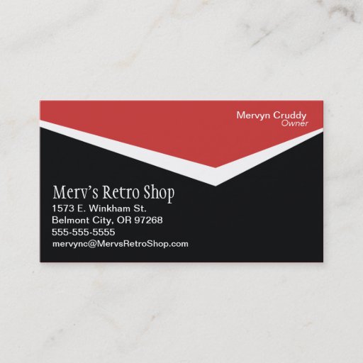 Customizable Retro Business Card