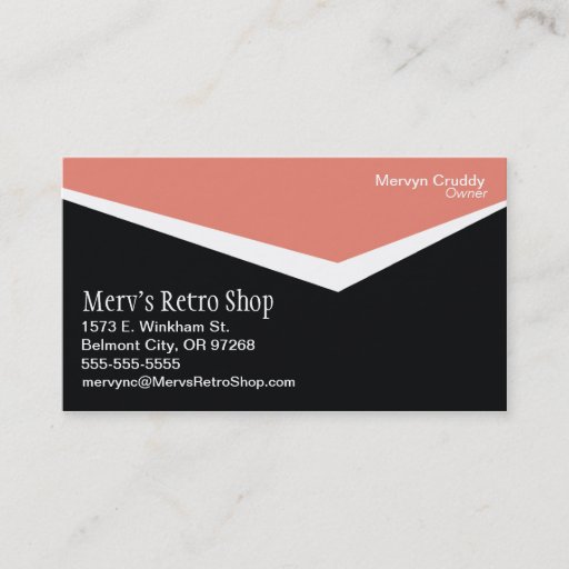 Customizable Retro Business Card