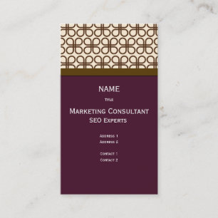 Retro Business Card chocolate merlot