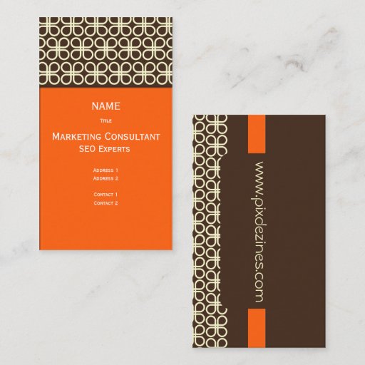 Customizable Retro Business Card for Designers