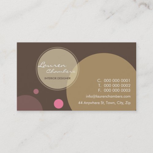 RETRO BUSINESS CARD :: large dots 1L