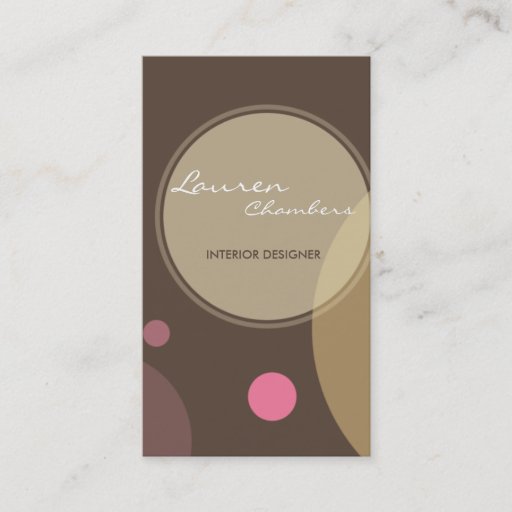 Customizable RETRO BUSINESS CARD :: large dots 2P
