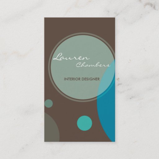 Customizable RETRO BUSINESS CARD :: large dots 5P
