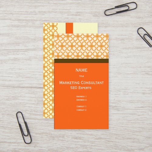 Retro Business Card Marketing Consultant