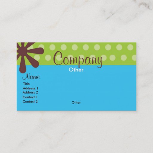 Customizable Retro Business Card Template