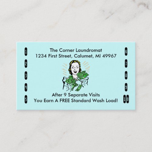 Retro Business Punch Cards Any business happy shop Business Card Template